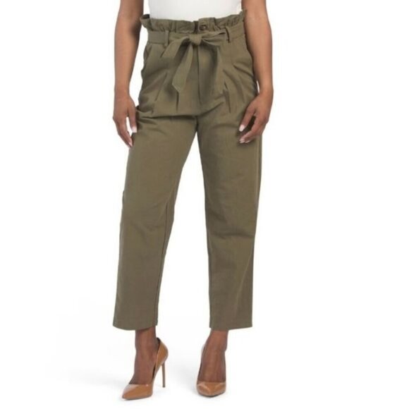 7 For All Mankind Green Paperbag‎ Pants Medium - Picture 1 of 7